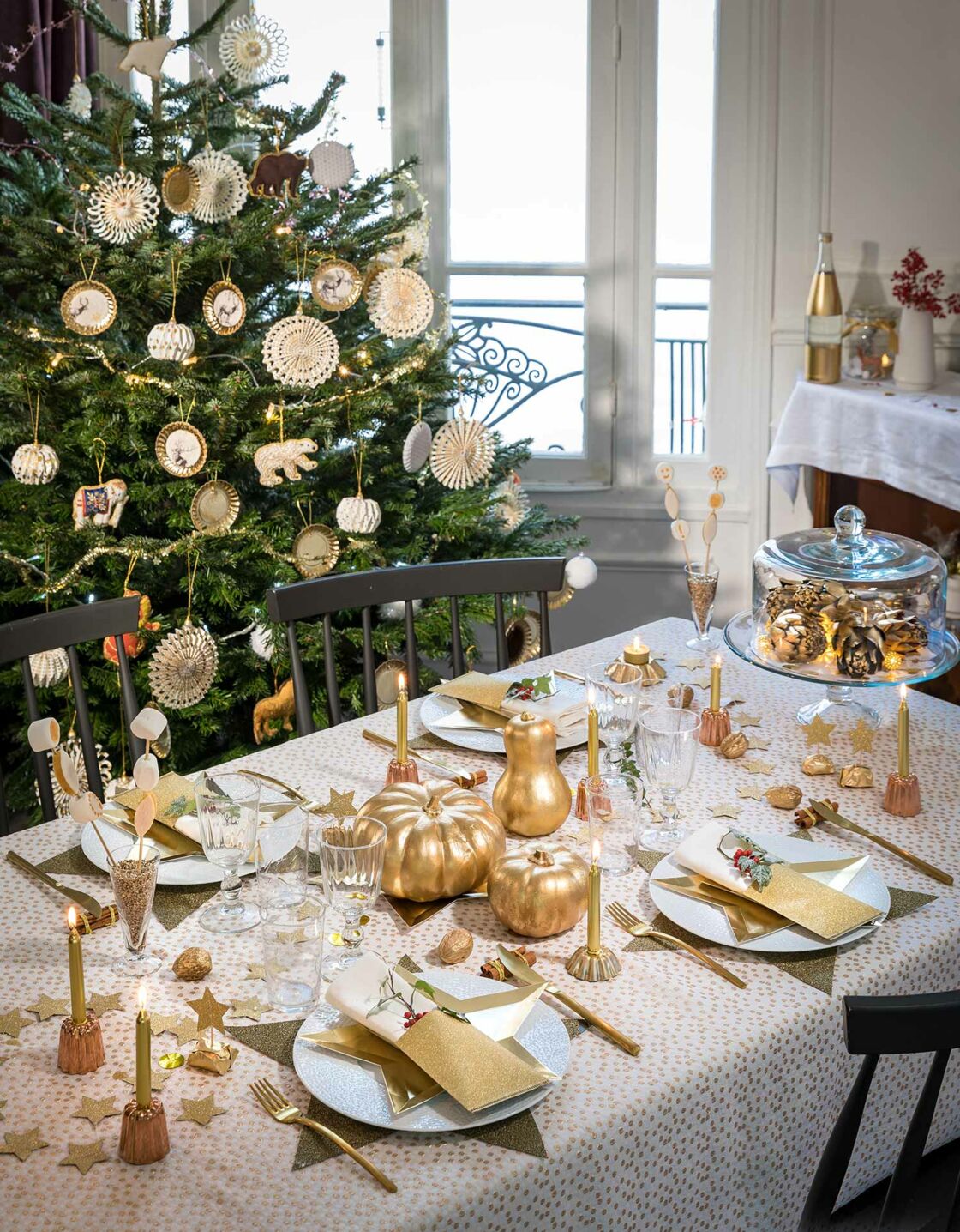 Déco De Table De Noël Facile Et Pas Chère 8 Idées En Or Femme Actuelle Le Mag