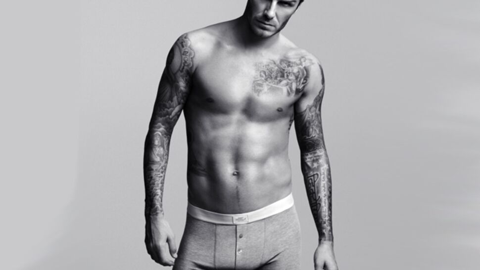 David Beckham prend la pose pour présenter sa ligne de lingerie pour H&M