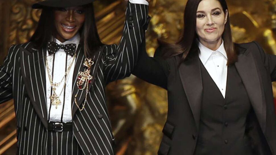 Monica Bellucci et Naomi Campbell sublimes pour le défilé Dolce & Gabbana