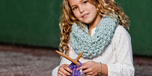 Un kit à tricoter pour enfant