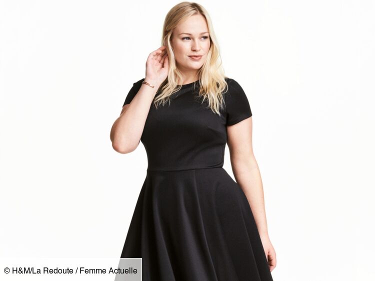 Robe noire femme ronde hotsell
