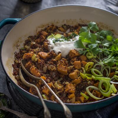 Pilaf De Patate Douce Poireau Et Quinoa Decouvrez Les Recettes De Cuisine De Femme Actuelle Le Mag