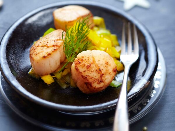 Recette St Jacques Fondue De Poireaux