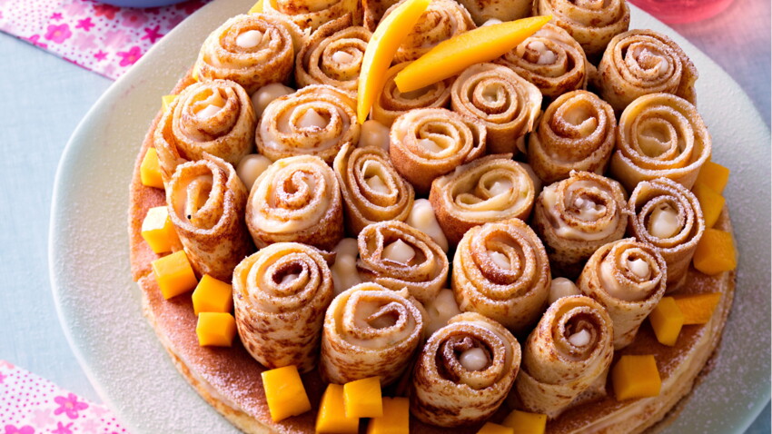 Gateau Exotique Aux Roules De Crepes Decouvrez Les Recettes De Cuisine De Femme Actuelle Le Mag