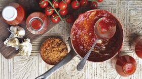 Langue de boeuf assiette micro ondable sauce tomates cuisinees et