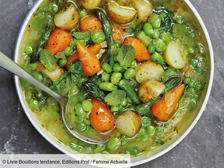 Soupe de légumes primeurs : découvrez les recettes de cuisine de Femme  Actuelle Le MAG