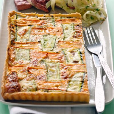 Tarte A La Carotte Et Aux Courgettes Decouvrez Les Recettes De Cuisine De Femme Actuelle Le Mag