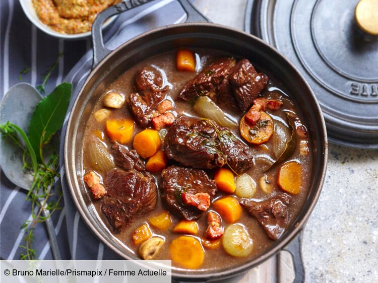 Bœuf bourguignon traditionnel : découvrez les recettes de Recette Boeuf bourguignon La cuisine familiale : Un plat
