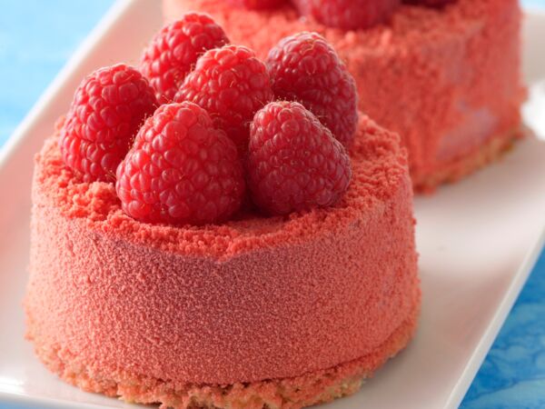 gateau a la mousse de framboises