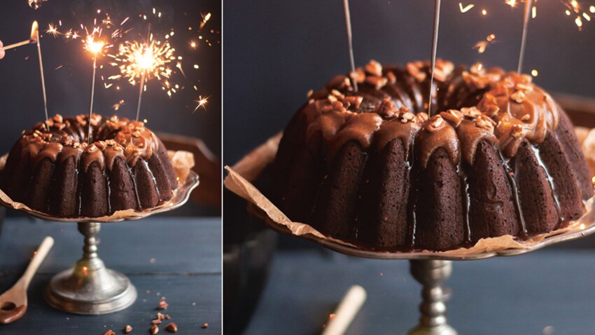 Gros Brownie Chocolat Pecan Et Son Nappage Facon Caramel Beurre Sale Decouvrez Les Recettes De Cuisine De Femme Actuelle Le Mag