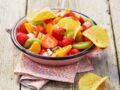 Salade de fruits et tuiles de quatre-quarts
