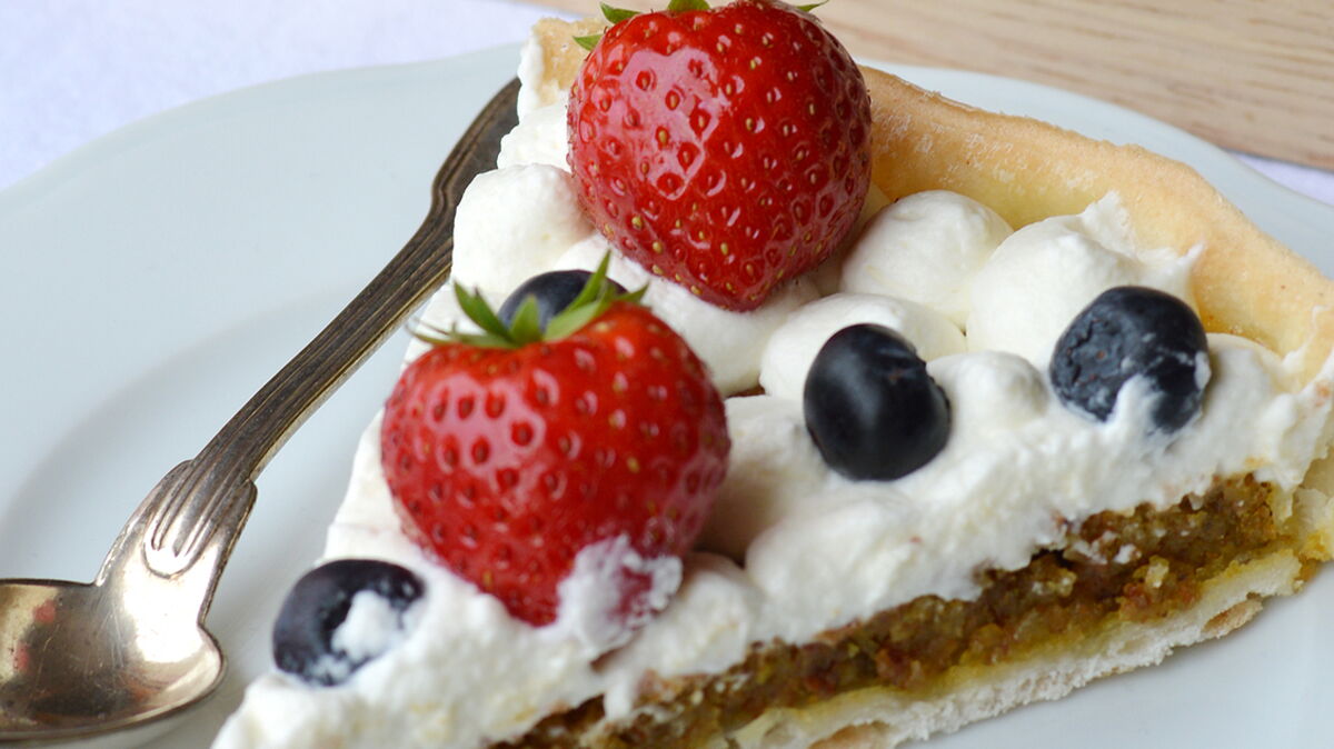 Tartes pistache - fruits rouges sans gluten et sans lactose : découvrez