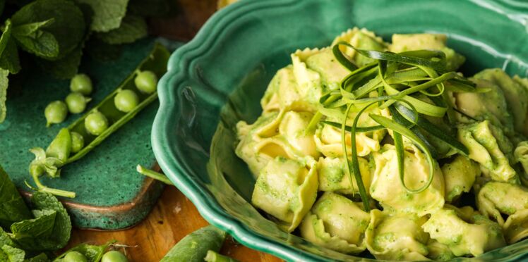 Tortellini Pecorino Poivre Petit Pois Frais Et Tagliatelles De