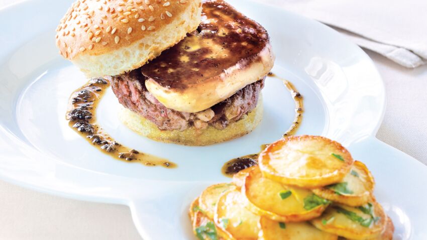 Le burger de foie gras de canard