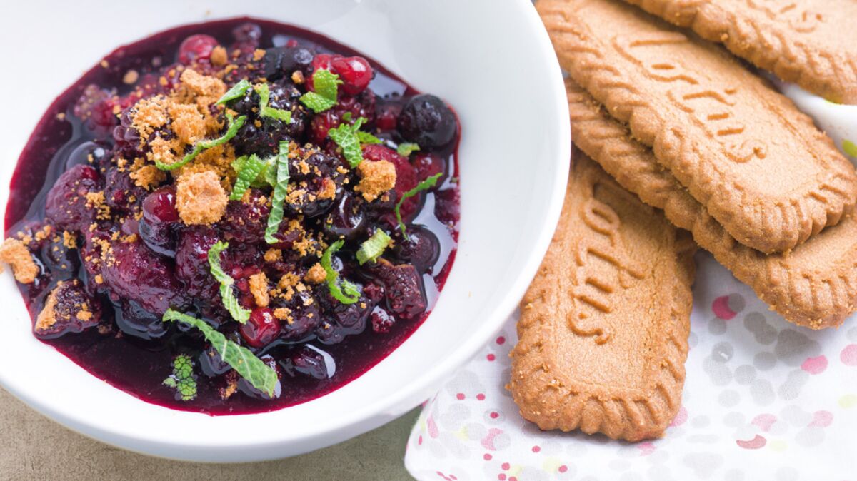 salade tiede de fruits rouges aux speculoos