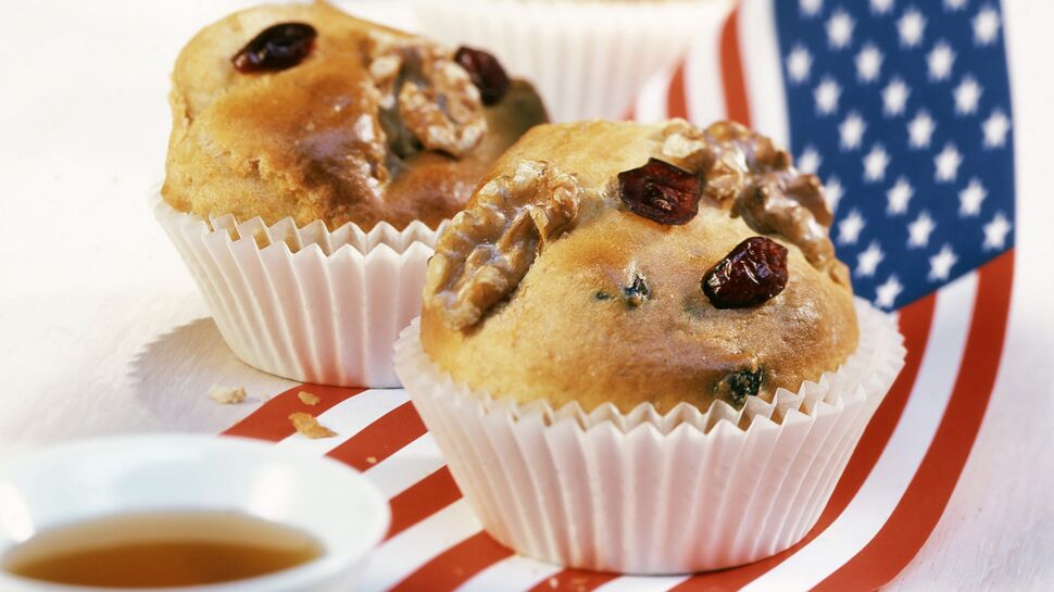 Muffins aux US cranberries et aux noix