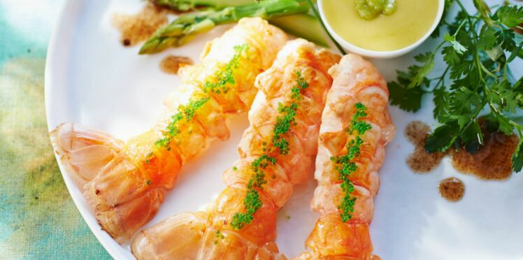 Langoustines Tiedes Mayonnaise Legere Au Wasabi Decouvrez Les