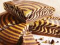 Zebra cake banane-spéculoos