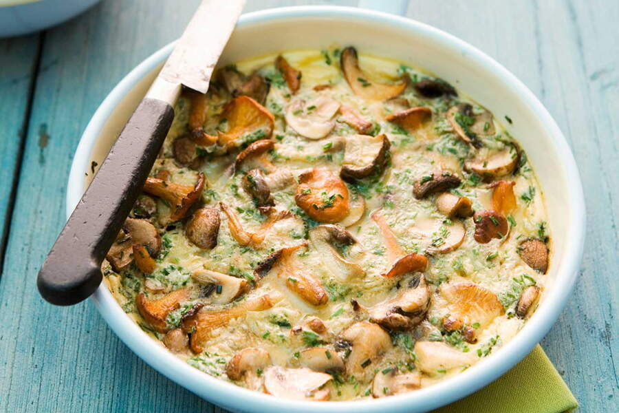 Omelette aux pommes de terre, aux champignons ou aux lardons nos