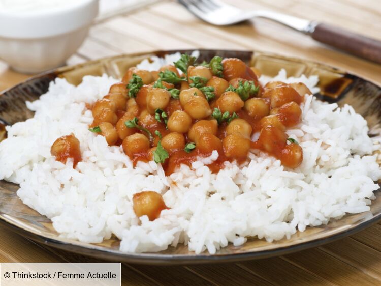 Curry de courge – Epinards, pois chiche, riz blanc et coriandre