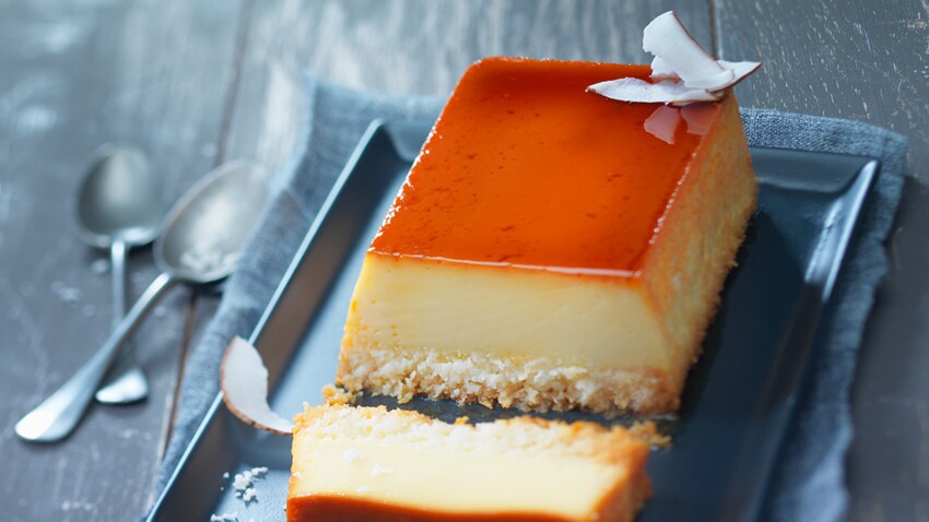 Flan De St Moret Noix De Coco Et Caramel Decouvrez Les Recettes De Cuisine De Femme Actuelle Le Mag