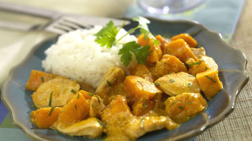 Filet De Poulet Au Curry Et Crème Fraîche