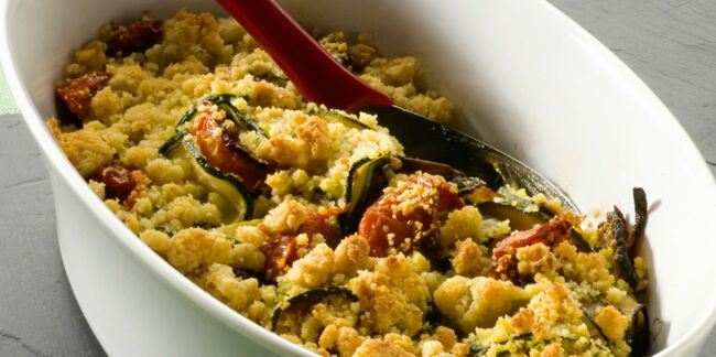 Crumble tomates-courgettes