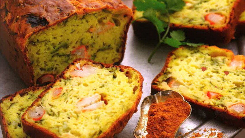 Cake Aux Crevettes Et Au Curcuma Decouvrez Les Recettes De Cuisine De Femme Actuelle Le Mag