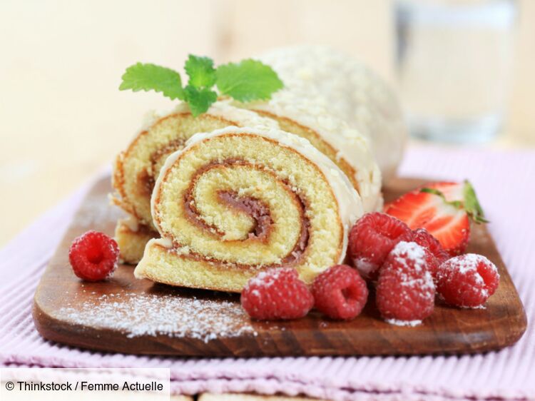Gâteau roulé à la fraise - Recette adaptée Primevere