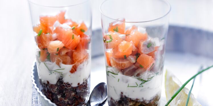 Verrines De Tartare De Saumon Au Quinoa Noir Decouvrez Les