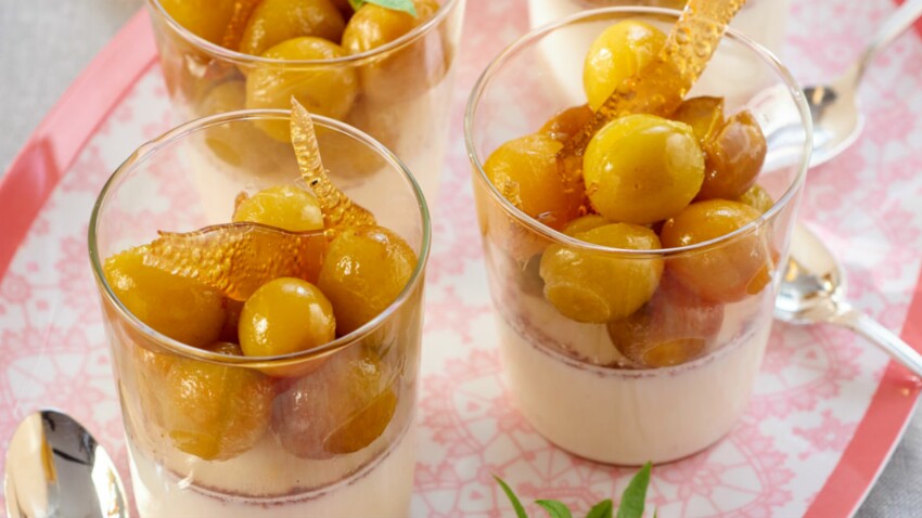 Panna Cotta Aux Mirabelles Facile Et Rapide Decouvrez Les Recettes De Cuisine De Femme Actuelle Le Mag