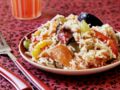 Salade de riz basmati au saumon et aux fruits