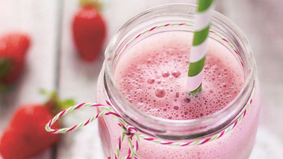 Milk-shake végétal à la fraise