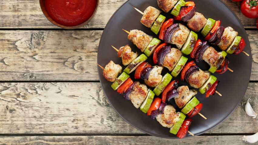 Brochette de dinde aux 3 couleurs : découvrez les recettes de ...