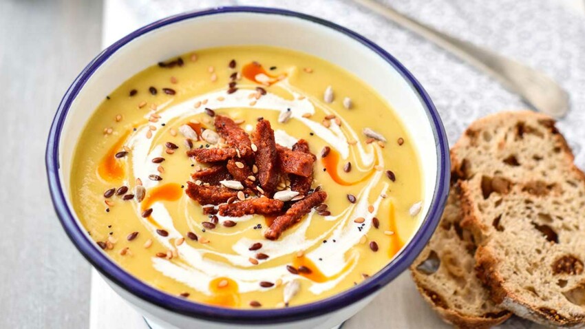 Soupe A La Courge Butternut Et Chorizo Decouvrez Les Recettes De Cuisine De Femme Actuelle Le Mag