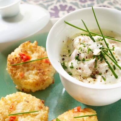 Fromage Frais Aux Herbes Galettes De Riz Decouvrez Les Recettes De Cuisine De Femme Actuelle Le Mag