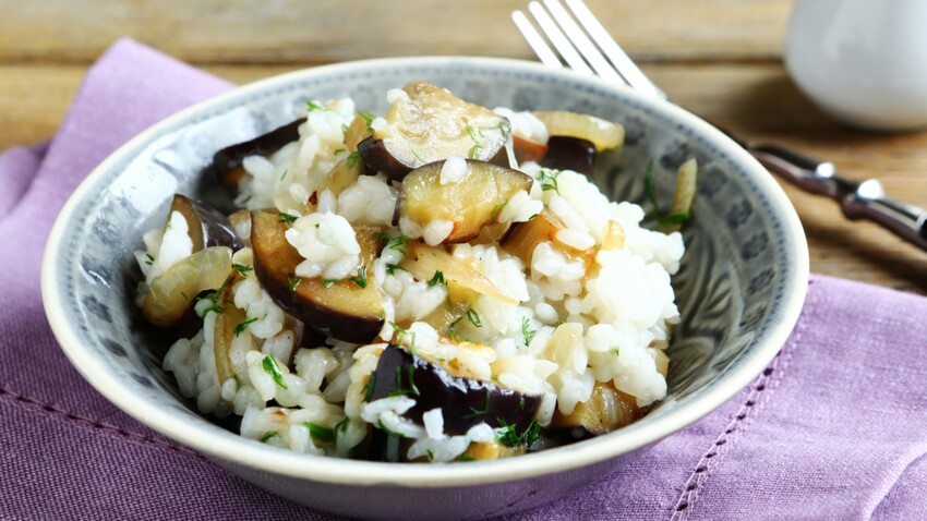 Riz A L Aubergine Decouvrez Les Recettes De Cuisine De Femme Actuelle Le Mag