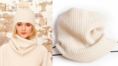 DIY – Tuto tricot snood au point mousse et bonnet à pompon (sans  diminution, hyper simple!), spécial débutantes!
