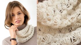 Modele De Tricot Gratuit Le Snood Ecru Pour Enfant Femme Actuelle Le Mag