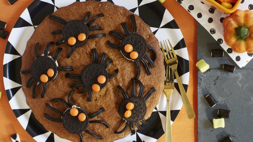 Un gâteau araignées pour Halloween, facile et rapide : Femme Actuelle