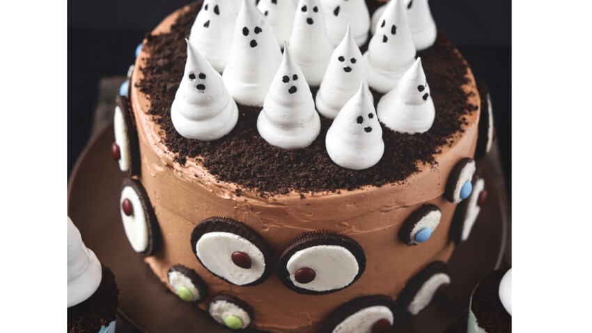 Gateau D Halloween Fantomes Et Yeux Decouvrez Les Recettes De Cuisine De Femme Actuelle Le Mag