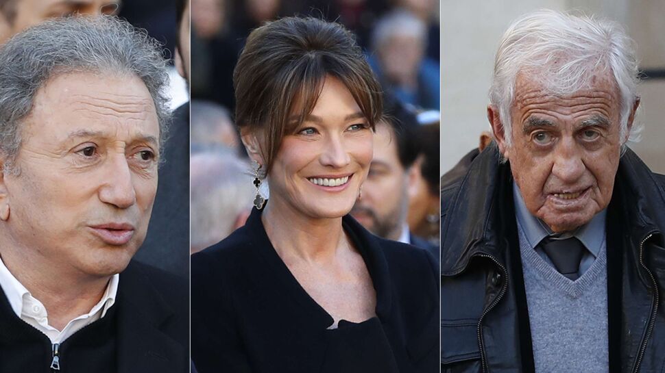 Photos - Carla Bruni, Michel Drucker, Jean-Paul Belmondo, Dany Boon… Tous réunis à l'hommage de Charles Aznavour