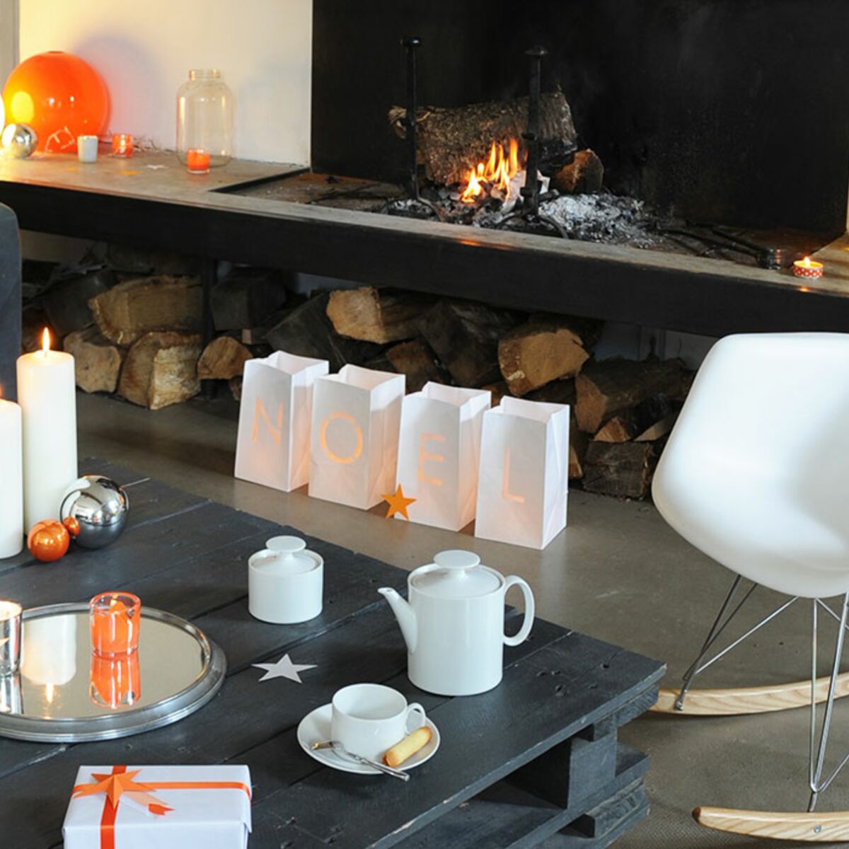 Bricolage de Noël : une déco facile et rapide en orange et blanc Bricolage de Noël : une déco facile et rapide en orange et blanc