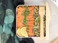 Bowl quinoa, sashimi de truite, fenouil confit et chou-chinois