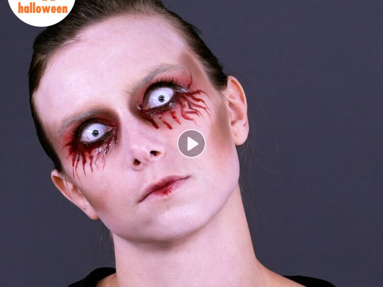 Tuto vidéo réalisez ce maquillage facile et ultra flippant pour Halloween Femme Actuelle Le MAG