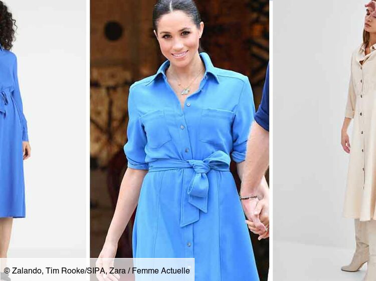 Vite une robe chemise comme Meghan Markle Femme Actuelle Le MAG