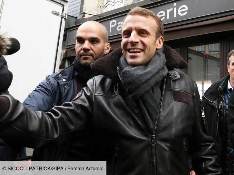 D couvrez d o vient le blouson en cuir port par Emmanuel Macron