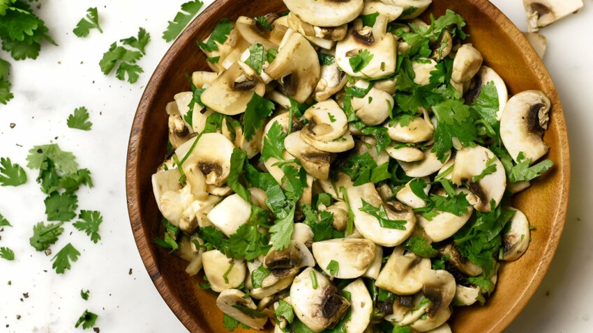 Salade de champignons citronnée à la coriandre : découvrez les recettes de cuisine de Femme ...