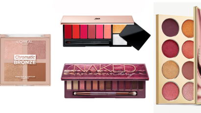 Palette De Maquillage - Poudre Compacte Assortie, Fini Mat Et Pailleté, Taille Standard