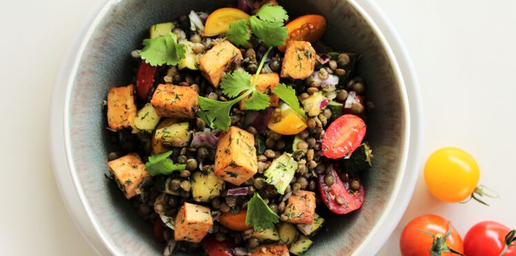 Salade De Lentilles Vertes Au Tofu Fume Decouvrez Les Recettes